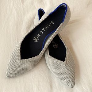 Rothy’s The Point Light Grey Flat